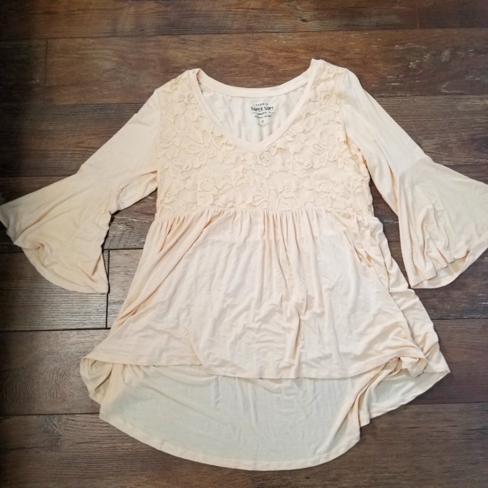 Torrid Babydoll Style Top, Size 0